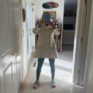 Mackage Winter White Wool Double-Breasted Coat. S